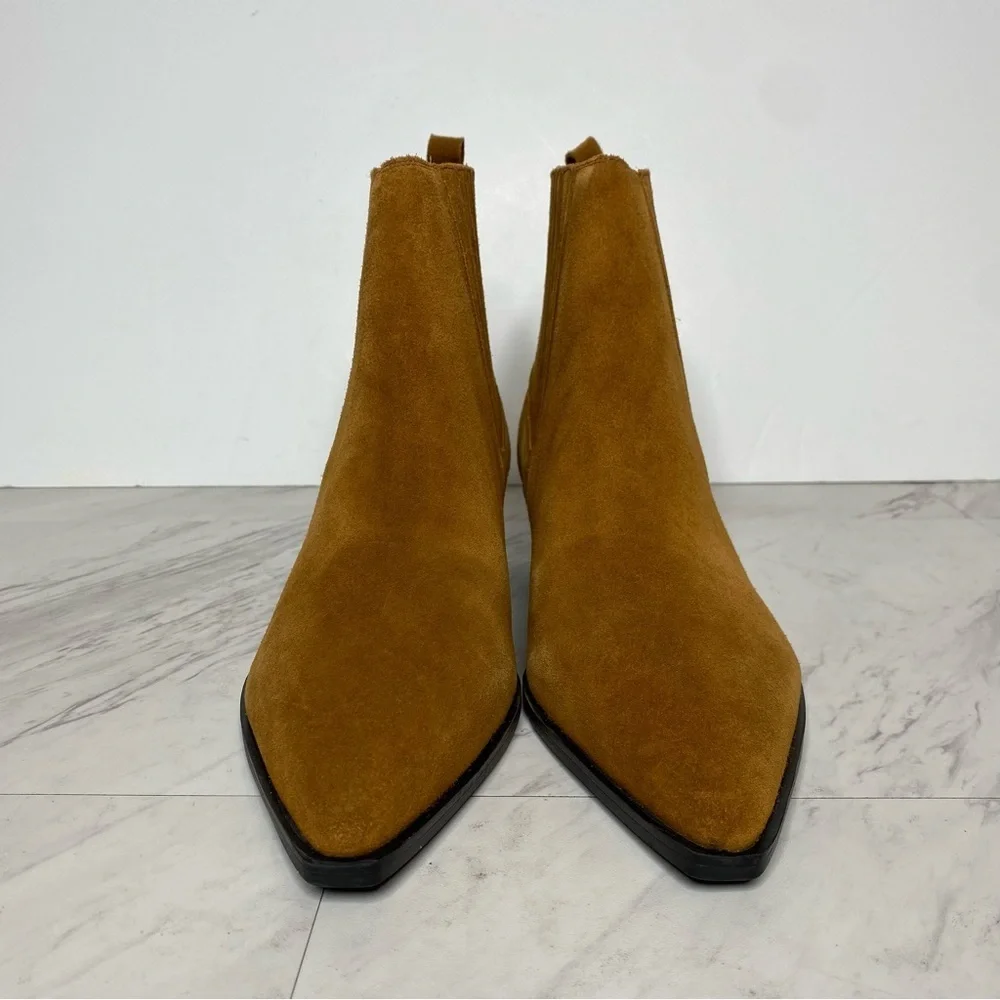 Marc Fisher Yarita Brown Suede Bootie 11M